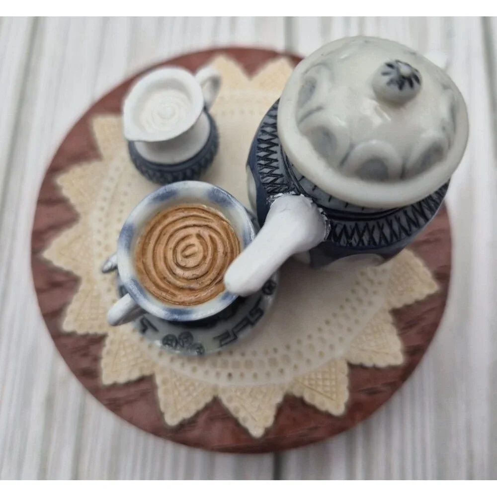 Lot of 2 Yankee Candle Jar Lids Covers Tea Set Tea Cup Lemon Basket Decorative